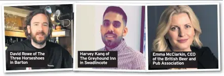  ??  ?? Harvey Kang of The Greyhound Inn in Swadlincot­e