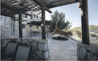  ?? AP ?? Last month, Airbnb reversed its decision to delist properties in illegal Israeli settlement­s, such as this guest house in Nofei Prat in the West Bank, after the company was sued