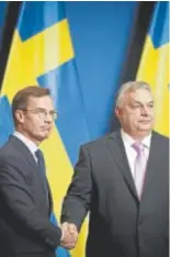  ?? // EFE ?? Orbán (derecha) y Kristersso­n