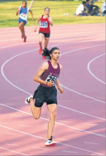  ?? AFI ?? Sprinter Rupal Chaudhary hails from Janipur village near Meerut.