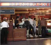  ?? TRIBUNE NEWS SERVICE ?? Customers line up at Berghoff Cafe in Chicago's O'Hare Airport.