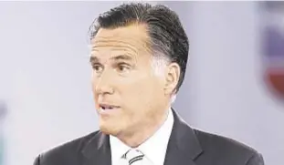  ?? Photo by AP ?? Republican presidenti­al candidate Mitt Romney responds to question during Univision’s “Conozca a los candidatos” (Meet the candidates) forum in Florida last week.