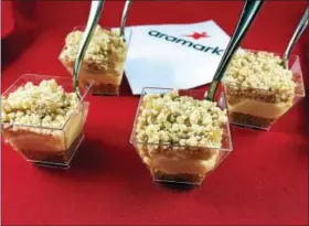  ?? PHOTOS COURTESY OF ARAMARK ?? Guests at the Flower Show’s gala preview party will enjoy this Dutch apple cobbler, or you can follow the recipe and make it at home.