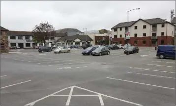  ??  ?? A sparsely populated Abbey Square car park coming up to lunch time yesterday (Monday).