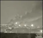  ?? AP ?? Saudi Arabia’s Abqaiq oil processing facility on fire, September 14