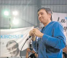  ?? FOTOS: PRENSA FPV ?? JUNTOS.El hijo mayor de los Kirchner se rodeó de dirigentes como Martín Insaurrald­e, Fernando Espinoza y Verónica Magario.