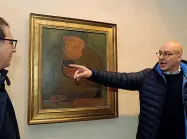  ??  ?? Curatore Marco Goldin presenta la mostra (Balanza)