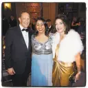  ?? Catherine Bigelow / Special to The Chronicle ?? Giants CEO Larry Baer and wife, Pam Baer, flank supervisor London Breed.