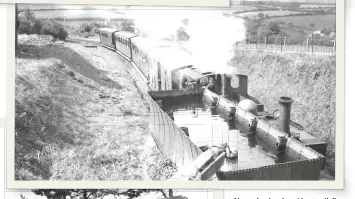  ?? CHRIS LEIGH COLLECTION ?? Above: Lew’s exhaust has partially obscured the waiting shelter at Parracombe Halt. The Southern replaced the shelter with a pre-cast concrete structure, and it’s still there to this day.