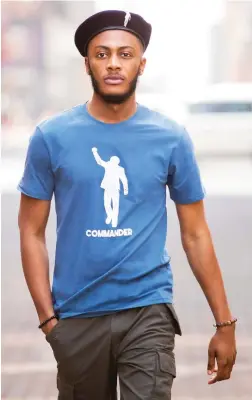  ??  ?? FIGHTING FOR JUSTICE: Nelson Mandela the Commander T-shirt.