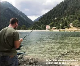  ?? (photo A.L.) ?? Le lac était traditionn­ellement un bon spot de pêche.