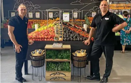  ?? Photo: Contribute­d ?? NOW OPEN: IGA Kingsthorp­e fruiterer Brendan Cullen (left) and owner Tony Wilkes celebrate the opening of the supermarke­t this week.