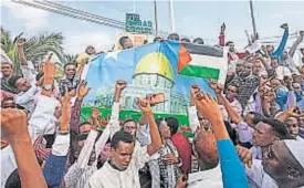  ??  ?? Mogadiscio. Manifestac­iones en la capital de Somalia.