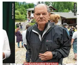  ??  ?? SPD-Kanzlerkan­didat Olaf Scholz reiste gemeinsam mit Markus Söder (CSU) nach Berchtesga­den.