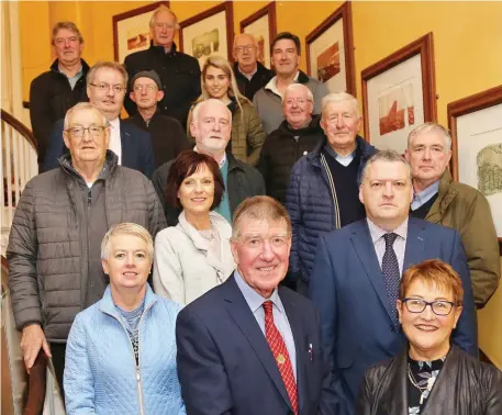  ?? Photo by Sheila Fitzgerald. ?? Councillor Bernard Moynihan and Councillor Ian Doyle pictured with party members at the Cork County Council Local Election Selection Convention at IRD Duhallow in Newmarket.