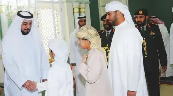  ?? WAM/GulfNews archives ?? Shaikh Khalifa meets citizens during his tour of the western region in Abu Dhabi in July 2008. The President says UAE will work with others to contain the greedy ambitions of Iran.