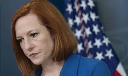  ?? Photograph: Chris Kleponis/UPI/Rex/Shuttersto­ck ?? Jen Psaki said: ‘Thanks to the vaccine, I have only experience­d mild symptoms.’