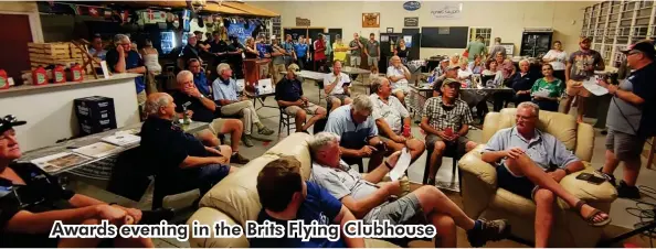  ?? ?? Awards evening in the Brits Flying Clubhouse