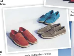  ??  ?? breathe new life into old
clothes with these colourful
court shoes.