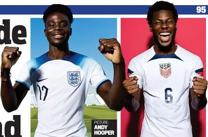  ?? GETTY IMAGES ?? PICTURE: ANDY HOOPER
Good fist of it: Saka (left) and Musah are thriving for England and USA