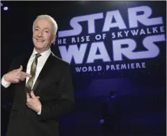  ?? CHRIS PIZZELLO — THE ASSOCIATED PRESS ?? Anthony Daniels arrives at the world premiere of “Star Wars: The Rise of Skywalker” on Monday in Los Angeles.