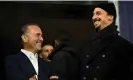  ?? Photograph: Claudio Villa/AC Milan/Getty Images ?? Zlatan Ibrahimovi­c (right) is now a senior adviser at Milan.