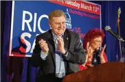  ?? JEFF SWENSEN/GETTY IMAGES ?? Republican Rick Saccone, on election night in Elizabeth Township, Pa., said the race is “not over yet. We’re going to fight … all the way to the end.”