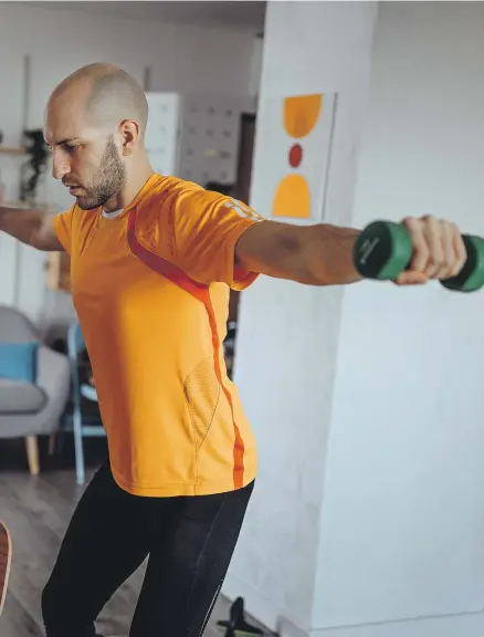  ?? Getty ?? A rise in lunchtime workouts can be attributed to remote working and the ease of no-showerrequ­ired online meetings