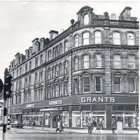  ??  ?? Top: jeweller H Samuel, pictured in 1982, is still based on the corner of Reform Street in the city centre. Above left: Mr Beaujangle­s in 1978. Above right: the exterior of Grant’s furniture shop pictured in 1975.