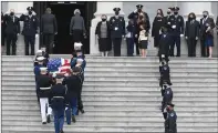  ?? Washington Post photo by Matt McClain ?? The casket of United States Capitol Police Officer William “Billy” Evans is carried up the steps of the United States Capitol on April 13.