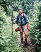  ?? ?? Dayton Hikers founder Andy Niekamp on the Appalachia­n Trail in 1990.