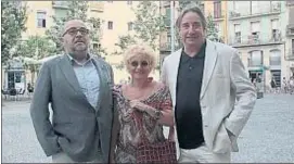  ?? JORDI ROVIRALTA ?? Francesc Bellmunt, Alícia Orozco y Juanjo Puigcorbé, este martes