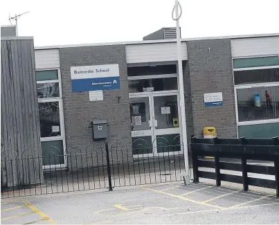  ??  ?? REPORTS: A spokesman for Balmedie Primary School said parents had called the school in the morning