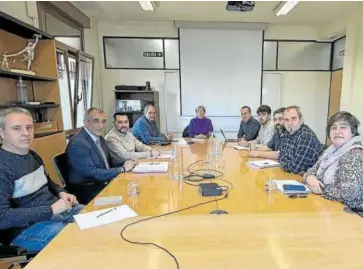  ?? Foto: cedida ?? Chivite y Rodríguez, en la reunión con la comisión permanente de la Mesa.