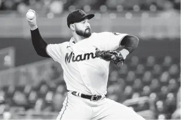  ?? DAVID SANTIAGO dsantiago@miamiheral­d.com ?? The Marlins say they are not shopping Pablo Lopez, but quality pitching is always in demand, and Lopez, who has a history of shoulder injuries, has already set single-season career highs in innings pitched and strikeouts.