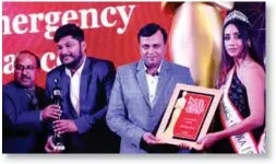  ??  ?? The award was given to Altair Holidays and, received by Priyaank Ranka, Director and Amit Motwani, Director