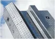  ?? FOTO: DPA ?? Zentrale der Deutschen Bank in Frankfurt: Ein US-Hedgefonds hat einen Anteil von 3,1 Prozent des Instituts erworben.