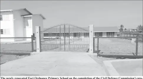  ??  ?? The newly renovated Fort Ordnance Primary School on the completion of the Civil Defence Commission’s project. (Ministry of the Presidency photo)