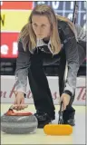  ?? JASON SIMMONDS/JOURNAL PIONEER ?? Jacqueline Harrison and her Mississaug­a, Ont., rink are 2-1 after three days of play at the 2017 Home Hardware Road to the Roar Pre-Trials curling event at Eastlink Arena.