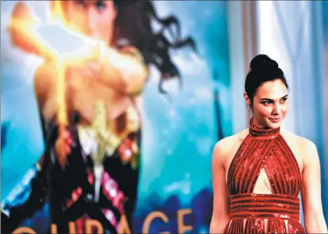  ?? FRAZER HARRISON / GETTY IMAGES / AFP ?? Gal Gadot arrives at the premiere of Wonder at the Pantages Theatre on May 25 in Hollywood, California.