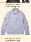  ??  ?? Utility jacket, £199, albamcloth­ing.com