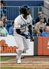  ?? KARL MOORE / GWINNETT STRIPERS ?? Ronald Acuna, the Braves’ top prospect, began the year with the Gwinnett Stripers. He’s batting .152 (5 for 33, with 12 strikeouts) in eight games there.