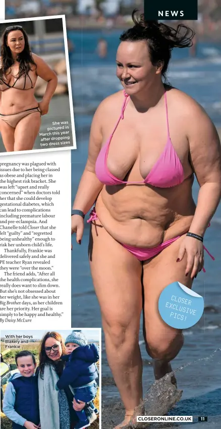  ??  ?? She was pictured in March this year after dropping two dress sizes