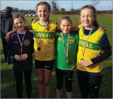  ??  ?? The winning girls U-10 team of Bonnie Hegarty, Chloe Cooney, Naiya Semple and Allie Fennell.