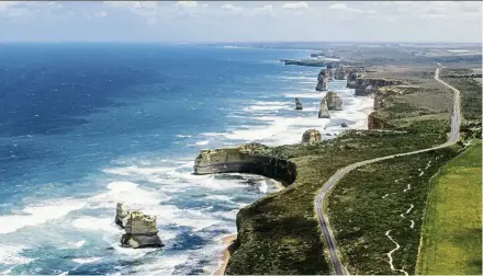  ??  ?? Go on a helicopter ride above the Great Ocean road and you’ll see the majestic limestone stacks known as the 12 Apostles. — Tourism Australia