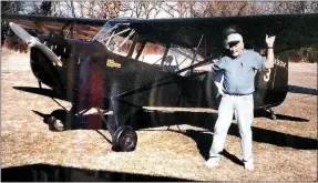  ?? Lynn Atkins/The Weekly Vista ?? Bill Alley and his 1943 Aeronca. The second time he owned the same plane, in the late ’90s, he restored it.