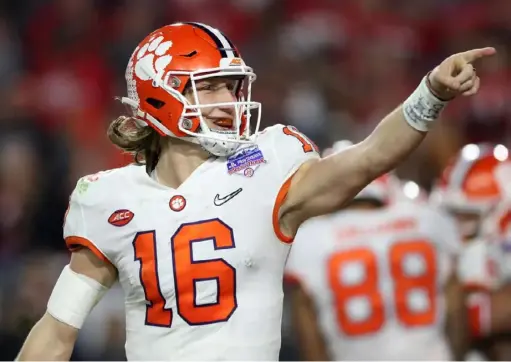  ?? Matthew Stockman/Getty Images ?? Clemson quarterbac­k Trevor Lawrence could benefit from the NCAA's eligibilit­y ruling, if he wanted to play all of 2020 and two more seasons with Clemson.