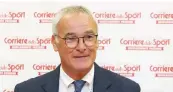  ??  ?? Claudio Ranieri, 63 anni, guida il Leicester quarto in Premier