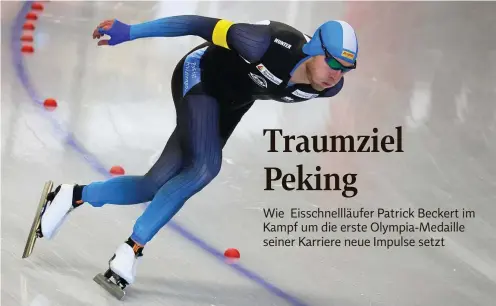  ?? FOTO: KARL-JOSEF HILDENBRAN­D / DPA ?? Eisschnell­läufer Patrick Beckert startet am Wochenende beim Weltcup in Polen in die olympische Saison.