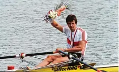  ?? Foto: Witters ?? Wieder Olympische Spiele. Wieder grüßt Peter Michael Kolbe als Zweiter aus dem Boot. Diesmal in Seoul.